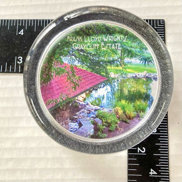 FRANK LLOYD WRIGHT Architect Graycliff Estate Paperweight - Picture 9 of 10